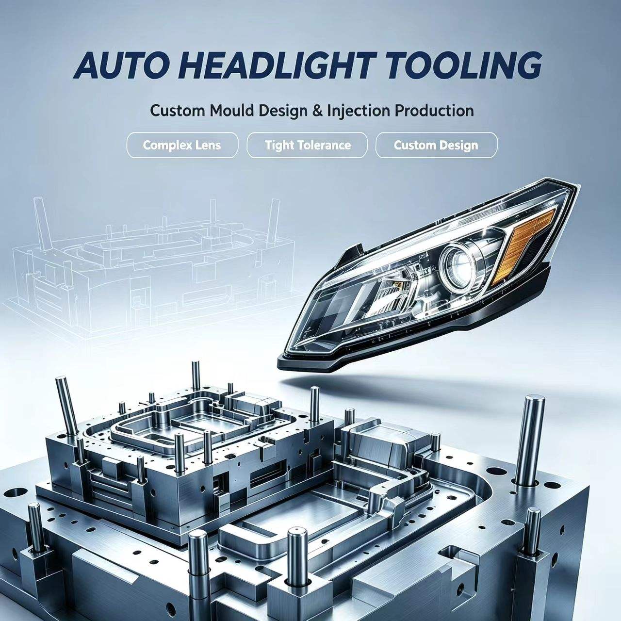 Custom Injection Molds for Plastic Automotive Lighting Components