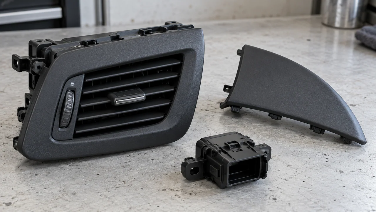 Plastic automotive component engineering and tooling illustration