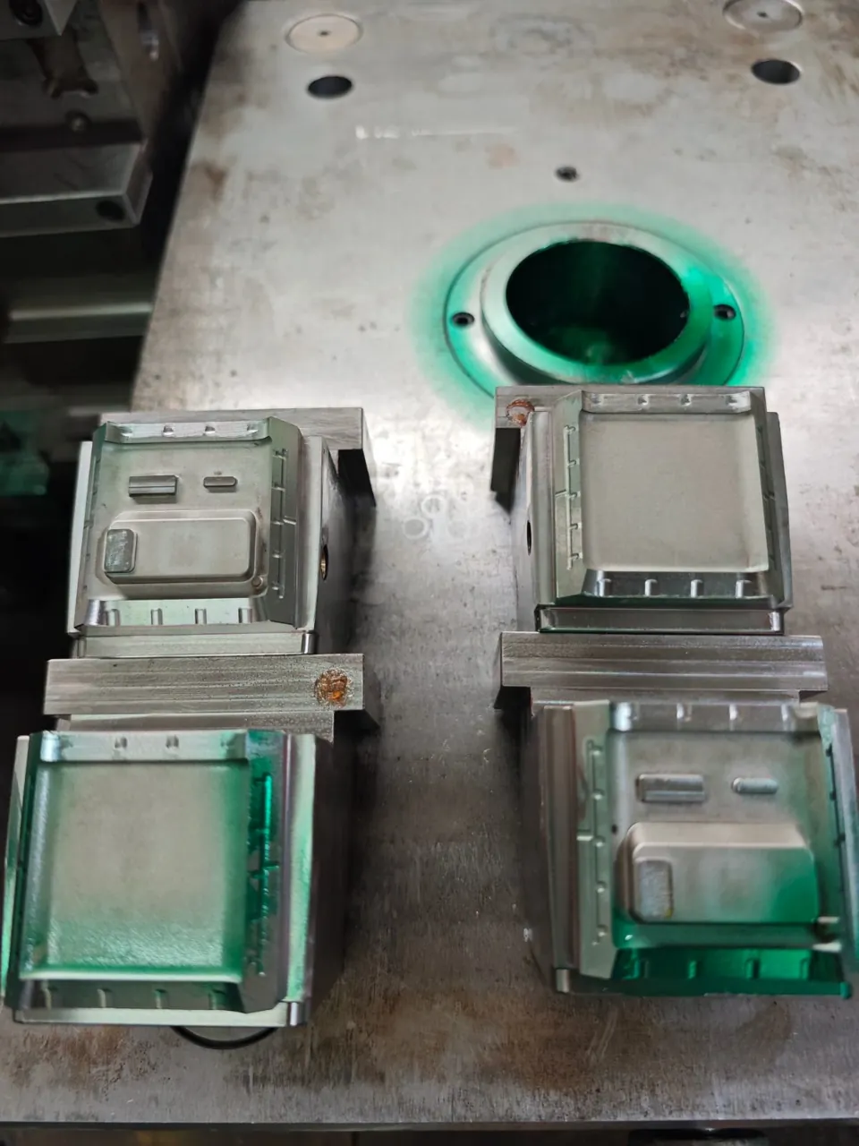 Machined core and cavity inserts for an injection mold