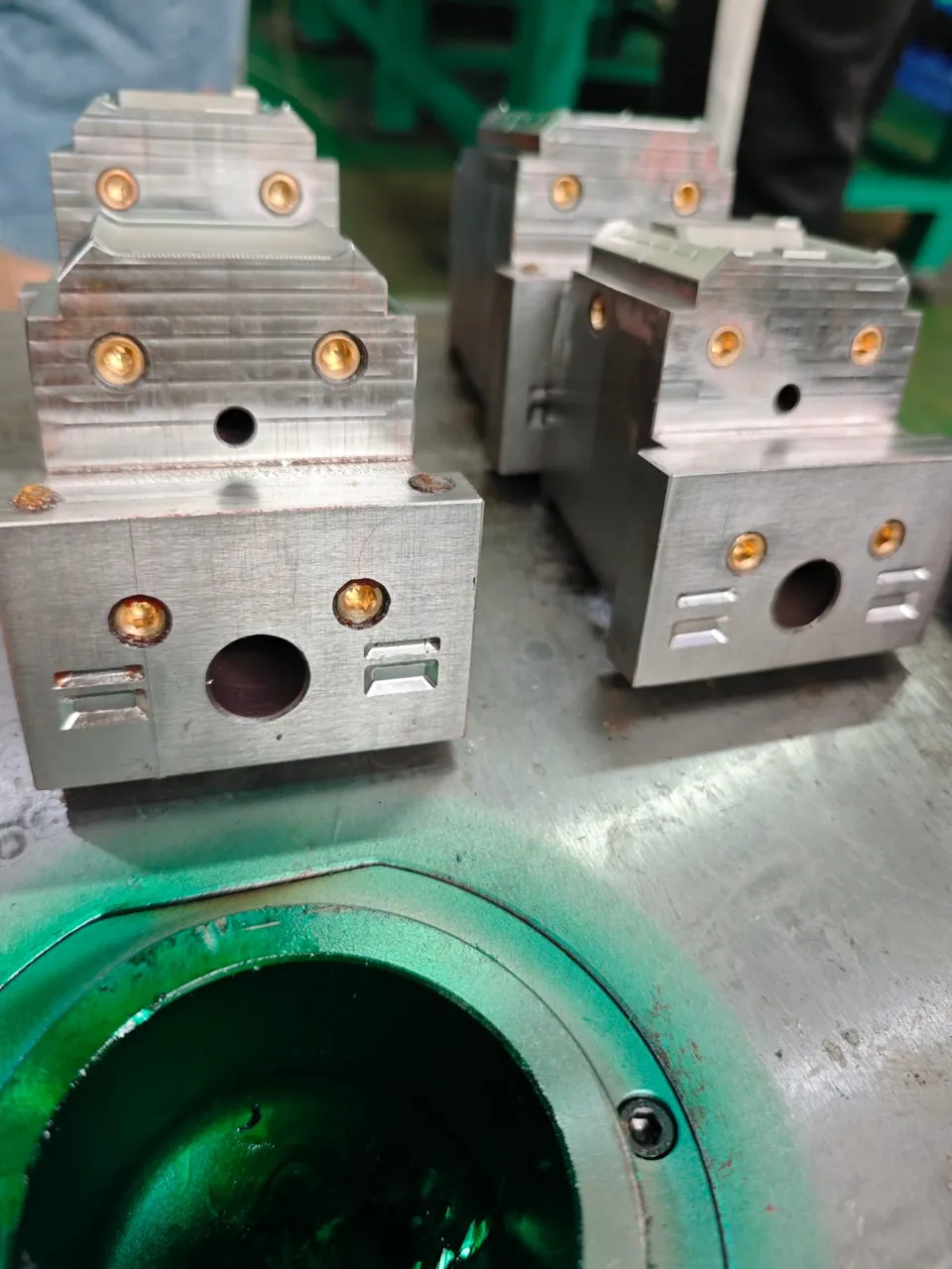 Machined tooling components at the moldmaking bench